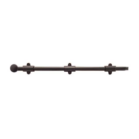 Patioplus 18 in. Surface Bolt with 3 Strikes, Flat Black PA2054329